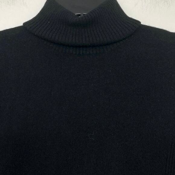 Jones New York Collection Black 100% Cashmere Turtleneck Sweater Lrg Minimalist - Picture 6 of 11